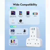 شاحن جداري راف باور بايونير 3 مداخل طاقه ثلاثيه مع...