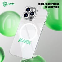 جراب كارا شفاف متوافق مع الشحن اللاسلكي ماج سيف غط...