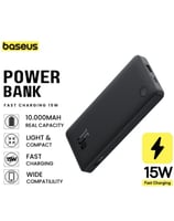 بطارية متنقلة بسعة 10000 مللي امبير وقوة 15 واط بي...