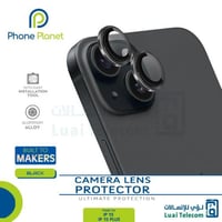 عدسات حماية كاميرا ايفون 15 /15 بلس لون أسود - Pho...