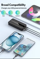 بطارية راف باور بسعة 20000 ملي امبير بقوة 20 واط ب...