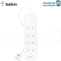 بيلكن توصيلة كهربائية 8 منافذ مع منفذين تايب سي PD...