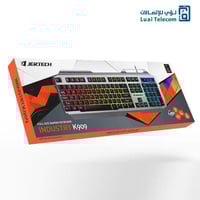 كيبورد سلكيJertech Full Size Gaming Keyboard Indus...