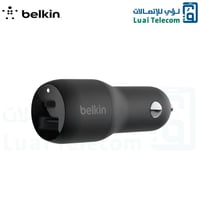 شاحن سيارة 42 واط بلكن بمنفذ تايب سي ومنفذ USB اسو...