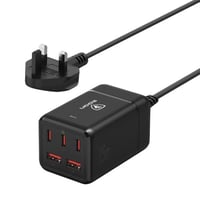 شاحن جداري بثلاث منافذ تايب سي و منفذين يو اس بي ب...