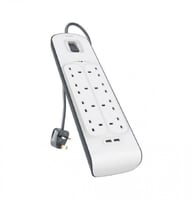 توصيله 8 مداخل طاقة ومنفذين USB طول 2 متر بيلكن