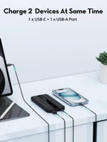 بطارية راف باور بسعة 10000 ملي امبير بقوة 20 واط ب...