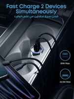 شاحن سيارة أنكر 52.5W (منفذين)