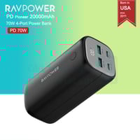 بطارية متنقلة راف باور بقوة 70 واط بسعة 20000 ملي...