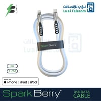 كيبل ربل ايفون PD تايب سي من سبارك بيري- ابيض