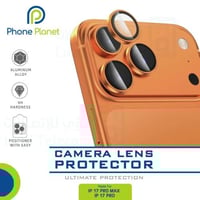 عدسات حماية كاميرا ايفون 17برو ماكس - 17برو برتقال...