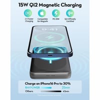 بطارية متنقلة راف بور 10000 qi2 شحن لاسلكي وستاند...