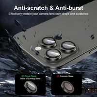 عدسات حماية كاميرا ايفون 15 برو/ برو ماكس سيلفر -...