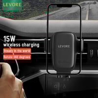 ليفوري حامل جوال يدعم الشحن اللاسلكي بقوة 15 واط -...