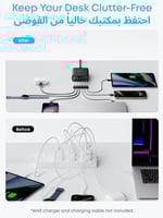 انكر شاحن USB C، قاعدة شحن 6 منافذ نوع C مع طاقة 1...