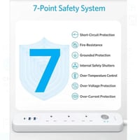 توصيلة كهرباء من انكر | 6 في 1 ( 3 منافذ تيار كهرب...