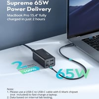 راف باور منصة شحن بقوة 65 واط و 4 منافذ شحن