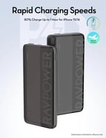 بكج بطاريتين راف باور بقوة 20 واط بسعة 10K و 20K م...