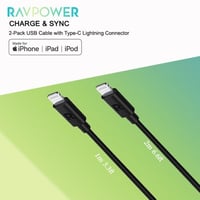 باندل راف باور 2 كيبل 1 متر و 2 متر تايب سي تو لاي...