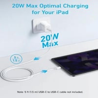 راس جداري انكر منفذ TYPCE-C 20W- ابيض