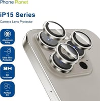 عدسات حماية كاميرا ايفون 15 برو/ برو ماكس تيتانيوم...