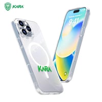 جراب كارا شفاف متوافق مع الشحن اللاسلكي ماج سيف غط...