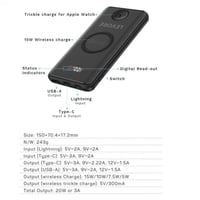 شاحن متنقل ليفوري لاسلكي وسلكي بقوة 20 واط وسعة 10...