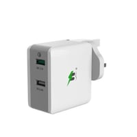 راس شاحن منزلي مخرجين يو اس بي spark Berry 30w أبي...