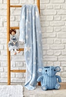 لحاف خفيف للمواليد Star لون أزرق