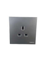 فيش 13 امبير بيانو رمادي