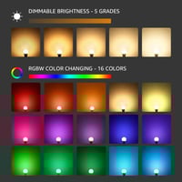 لمبة كوع ملونة مع ريموت 7 واط