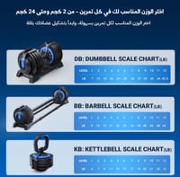 مجموعة دمبل قابلة للتعديل 3 في 1 وزن 24 كغ MR-2367...