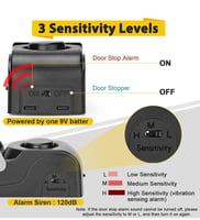 سدادات الباب، سدادة باب DMG مع منبه أمان 120 ديسيب...