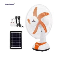 مروحة مع اضاءة بالطاقة الشمسية