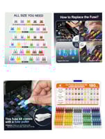 طقم تشكيلة فيوزات السيارة" الذي يحتوي على 180 قطعة...