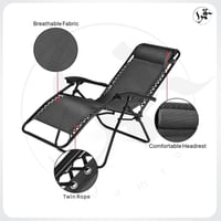 كرسي قمرا استلقاء مُضاد للجاذبية قابل للطي اللون ر...