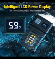 مصباح يدوي صغير وقوي برأس قابل للدوران بزاوية 180...