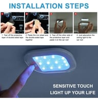 ضوء LED داخلي للسيارة، مصباح قراءة للسيارة بـ 8 أل...
