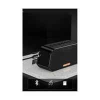 ساعة رقمية مع منبه و مرآة مزودة بمكبر صوت بلوتوث و...