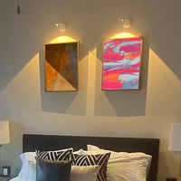 مصباح اضاءة قابل لإعادة الشحن مع ريموت ، مصباح حائ...