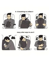 وسادة سفر ونوم قابلة للنفخ - مريحة ومحمولة