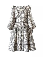 فستان مورد أبيض واسود