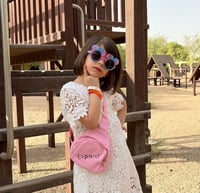 نظارة Cinderella-6 شمسية للأطفال عدسة دائرية سوداء...