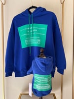 blue hoodie