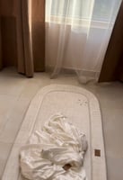 طقم شرشف و سجاده مبطنه مزينه بالاحجار و الخرز