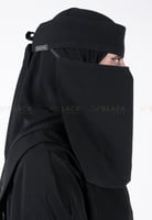 نقاب وسط بدون مقوى بمطاط مائل وربط نحيف