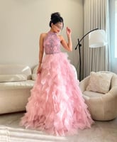 فستان الخامه تل الأصلي و تطريز يدوي