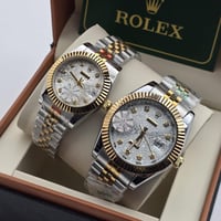 طقم ساعه رجالي نسائي من ماركة رولكس