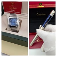 اطقم رجالي ساعه وقلم كارتير