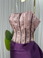 فستان ميكادو + تطريز على نفس القماش